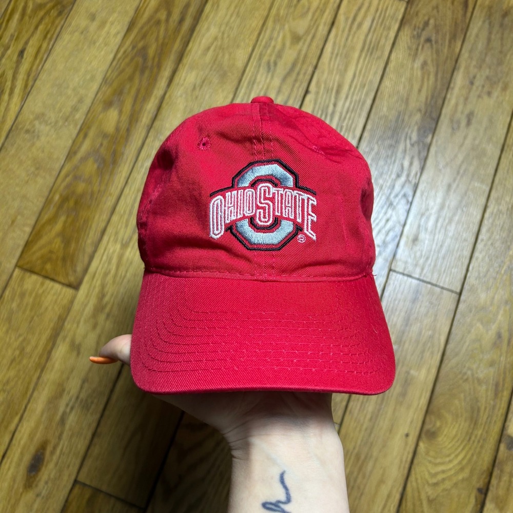 Ohio State Buckeyes Hat‎ Red NCAA Baseball Cap Signatures Adjustable Dad Hat